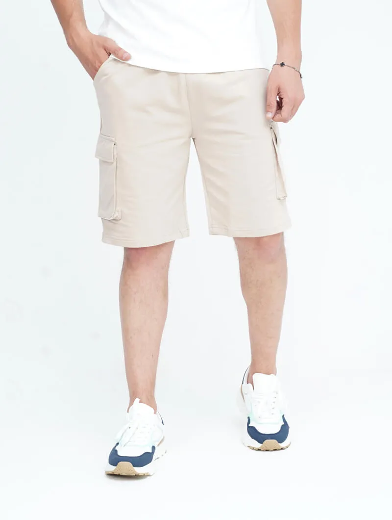 Short en molleton style cargo